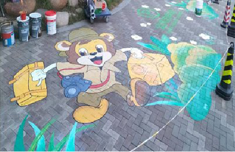 榆林市夏季画地面彩绘会遇到的问题