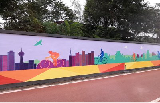 榆林市墙体彩绘-围墙