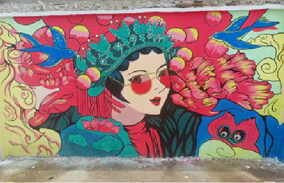 榆林市墙体彩绘-网红墙