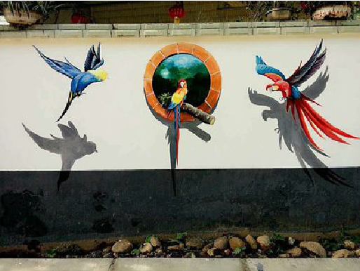 榆林市视觉错位-3D墙绘设计