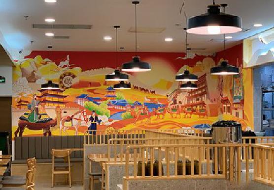 榆林市商业空间彩绘介绍。