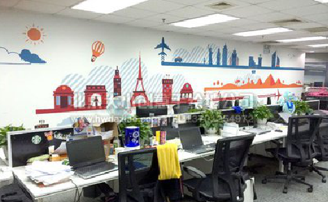 榆林市教你设计办公室墙绘的方法。